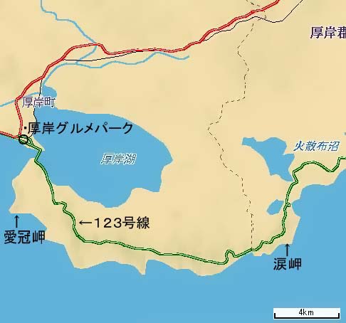 厚岸周辺地図