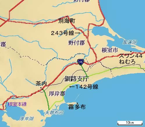 根室周辺地図