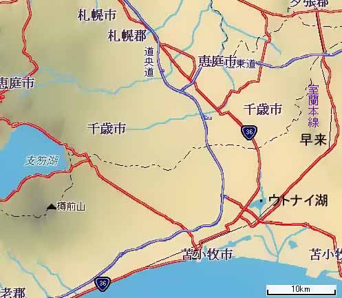 苫小牧周辺地図